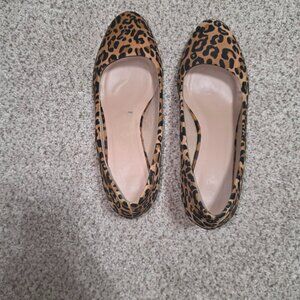 leopard print low wedges